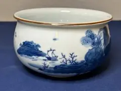 【平水指】山水 水指 茶道具 染付 洞華苑 木箱入り 2025年最新】洞華 茶道具の人気アイテム - メルカリ