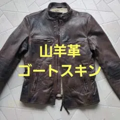 PAZZOパッゾナイロン×レザージャケット　ブルゾンオリーブ古着 PAZZOパッゾナイロン×レザージャケット ブルゾンオリーブ古着