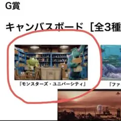 ピクサー ハッピーくじ 1番くじ　一番くじ　G賞 キャンバスボード