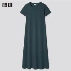 UNIQLO ユニクロ Uエアリズム コットン Aライン ロング ワンピース L