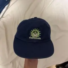 SUPREME ネイビー キャップ 帽子 宇宙人