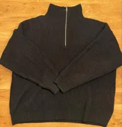 FREAK’S STORE ハーフジップニット ブラック メンズ Mサイズ