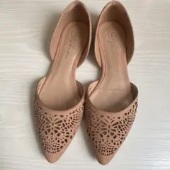 パンプス サンダル カットワークパンプス