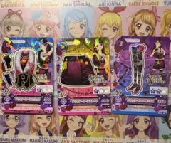 アイカツ！　紫吹蘭　グリッターローズ コーデ　3枚セット。