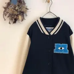 1110【ディズニーピクサー】L スタジャン モンスターズインク ネイビー♢
