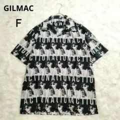 【美品✨️】GILMAC 開襟シャツ 英字 フォト アロハ ガールズプリントF