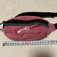 asics ピンク ウエストポーチ