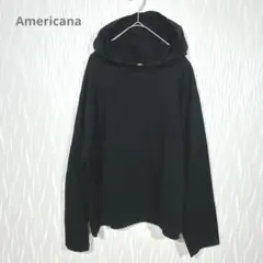 美品 アメリカーナ パーカー プルオーバー コットン 黒 フリー 日本製