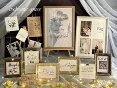 ウェルカムスペース✨まとめ売り お買い得セット 受付サイン トレペ付き 結婚式！