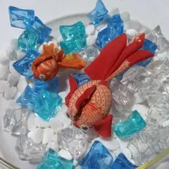 大幅値下げいたします　ハンドメイド　涼を呼ぶ　親子金魚