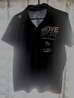 デサント DESCENTE MOVE SPORT ブラックポロシャツ