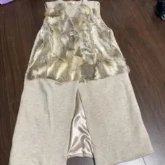 ラビットファー　ベスト