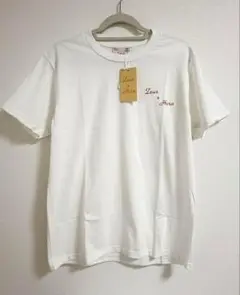 【新品】白の半袖Tシャツ ワンポイントMサイズ②