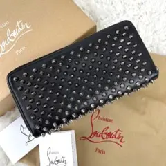箱付き美品✨ クリスチャンルブタン 長財布 パネトーネ ラウンドファスナー 黒