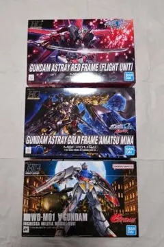 HG∀ガンダム ガンダムアストレイレッドフレーム ゴールドフレーム天ミナ