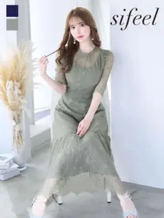 sifeel 総レースフェミニンワンピースドレス