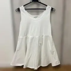 OPAQUE.CLIP ホワイト ノースリーブ チュニック