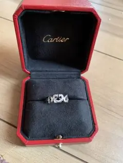 カルティエCartierCハートリング#49ダイヤ750WG #49