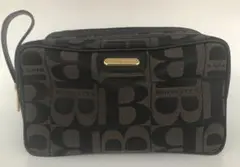 JJ286 BURBERRY バーバリー ダブルジップ バニティバッグ