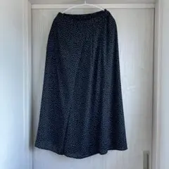 シューラルー ドット ワイドパンツ スカート風 ブラック フリー ワールド 美品