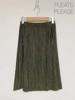美品/PLEATS PLEASE/フレアスカート/2/KHAKI