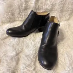 美品　REGAL 黒 レザー サイドジップ　ショートブーツ23cm