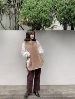 【3.3万】6 ROKU FAKE FUR VEST/ベストフェイクファーベスト
