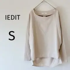 IEDIT ブラウス 長袖 フォーマル オフィス さらさら ベージュS