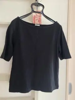 GU ジーユー　カットソー　Tシャツ　ブラック　Lサイズ