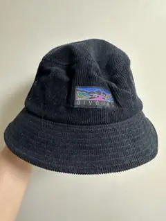 コーデュロイ バケットハット 黒