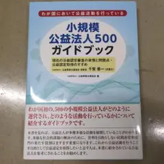 小規模公益法人500ガイドブック : 現在の公益認定審査の実情と問題点・公益認…