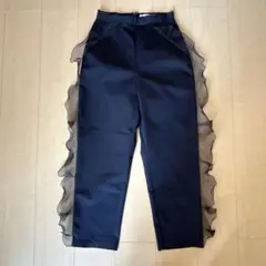 furfur サイドシアーフリルパンツ　ズボン　スラックス　フリル