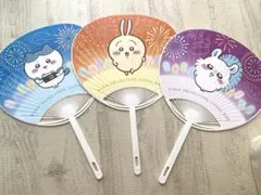 最終お値引き　くら寿司　ハチワレ　ウサギ　モモンガうちわセット　おまけ付き
