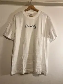 Daddプリント ホワイトTシャツ