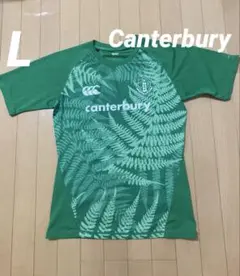 canterbury 緑色 ラガーシャツ L