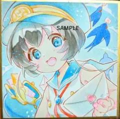 オリジナル手描きイラスト　つばめの郵便屋さん