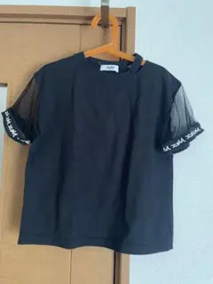 X-girl stages メッシュ袖 黒 Tシャツ 110cm