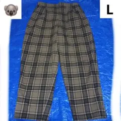 GU チェック ズボン レディース L
