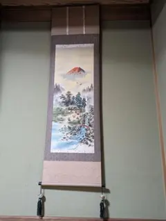 掛け軸 今井月庵 開運十全図 七福神 絹本 希少 軸装 茶道具 掛軸 美品 です