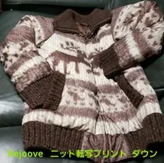Rejoove ニット転写プリント ダウン