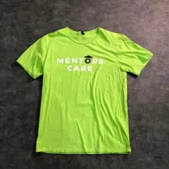 【ヴィンテージ】ロゴプリントTシャツ 黄緑 古着used SM48
