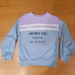 キッズトレーナー 水色 紫