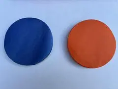 青オレンジ 円形 紙素材 2枚セット