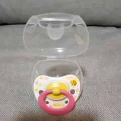 NUK おしゃぶり ピンク 花柄 キャップ付き