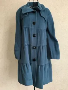 バーバリーブルーレーベル チェック アンゴラ混 コート