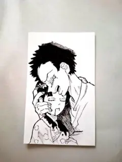 手描き イラスト 鬼滅の刃 狛治＆小雪