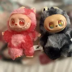 ラブブみたいな　ピンク　グレー シークレット　2体まとめ