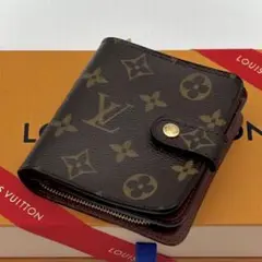 【美品】 ルイヴィトン モノグラム コンパクトジップ　二つ折り 財布