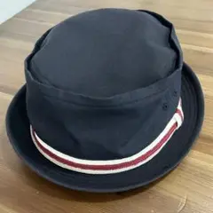 BEAMS HEART 黒 ハット ストライプバンド付き