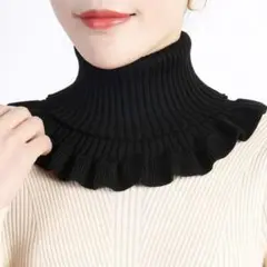 SALE！タートルネック　つけ襟　ネックウォーマー　ブラック
